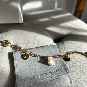 Bryan Anthonys 5 Year Anniversary Edition Gold Bracelet with Pearl Charm